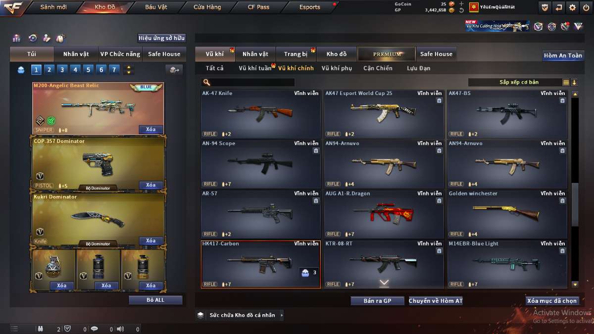 shop acc cf uy tin gia re